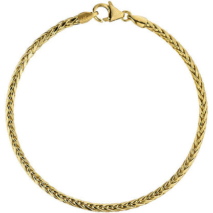 Zopfarmband 585 Gold Gelbgold 19 cm Armband Goldarmband Karabiner