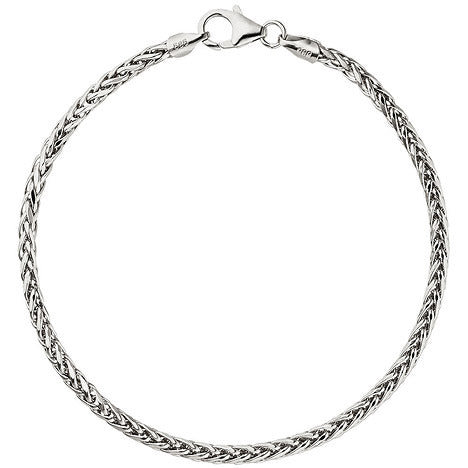 Zopfarmband 585 Gold Weißgold 19 cm Armband Karabiner