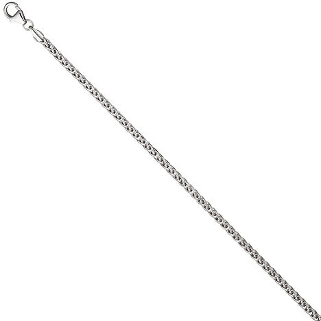Zopfarmband 585 Gold Weißgold 19 cm Armband Karabiner