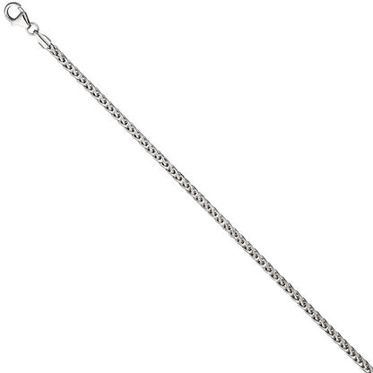 Zopfarmband 585 Gold Weißgold 19 cm Armband Karabiner
