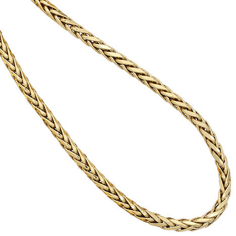 Zopfkette 585 Gelbgold 2 6 mm 45 cm Gold Kette Halskette Goldkette Karabiner