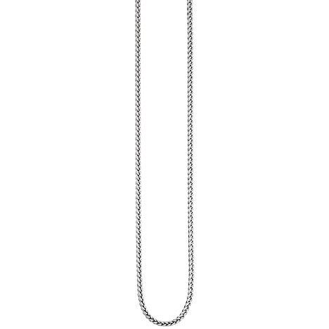 Zopfkette 585 Gold Weißgold 2 3 mm 45 cm Kette Halskette Weißgoldkette Karabiner