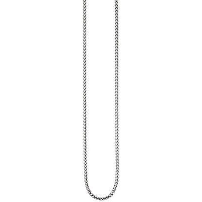 Zopfkette 585 Gold Weißgold 2 3 mm 45 cm Kette Halskette Weißgoldkette Karabiner