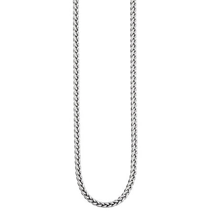 Zopfkette 585 Gold Weißgold 2 3 mm 45 cm Kette Halskette Weißgoldkette Karabiner