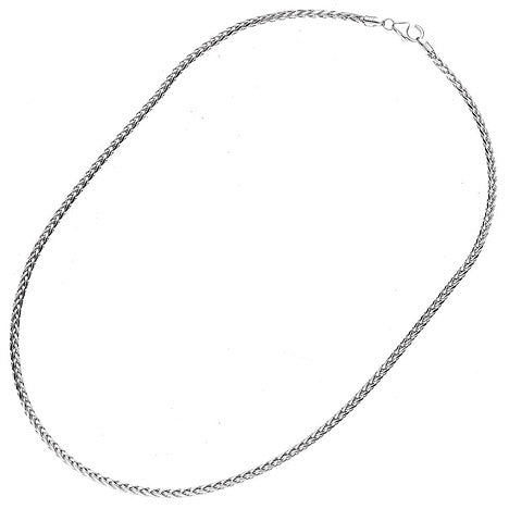 Zopfkette 585 Weißgold 2 6 mm 45 cm Gold Kette Goldkette Weißgoldkette Halskette