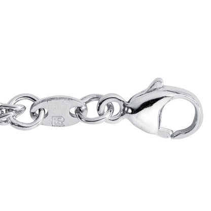 Zopfkette 925 Sterling Silber 2 2 mm 45 cm Halskette Kette Silberkette Karabiner