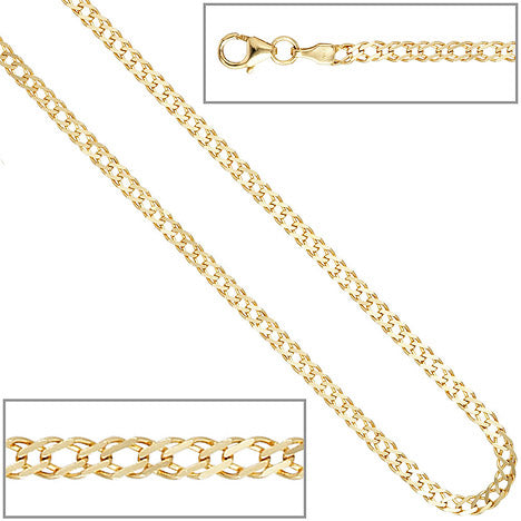 Zwillings-Panzerarmband 333 Gelbgold 21 cm Gold Armband Goldarmband Karabiner