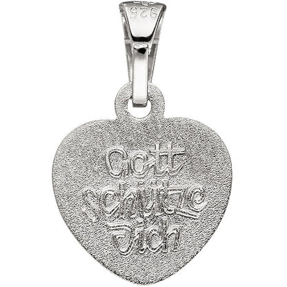 Anhänger Kleines Herz Herzchen Schutzengel 925 Sterling Silber mit Kette 42 cm