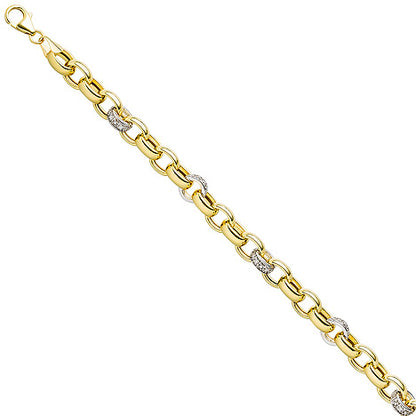 Armband 375 Gold Gelbgold 36 Diamanten Brillanten 20 cm Goldarmband