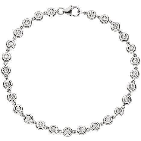 Armband 585 Gold Weißgold 27 Diamanten Brillanten 0 85ct. 18 cm Tennisarmband