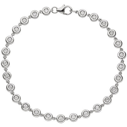 Armband 585 Gold Weißgold 27 Diamanten Brillanten 0 85ct. 18 cm Tennisarmband