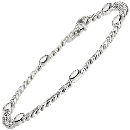 Armband 585 Gold Weißgold 6 Diamanten Brillanten 0 30ct. 19 cm Weißgoldarmband