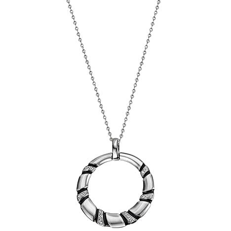 Collier 925 Sterling Silber 18 Zirkonia 45 cm Silberkette Karabiner
