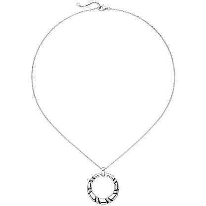 Collier 925 Sterling Silber 18 Zirkonia 45 cm Silberkette Karabiner