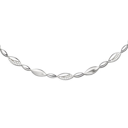 Collier Halskette 925 Silber 108 Zirkonia 45 cm Kette Silberkette