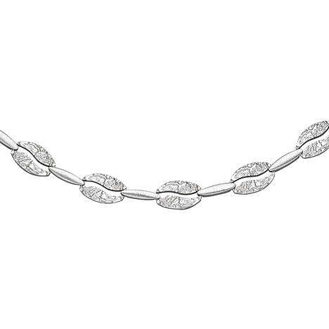 Collier Halskette 925 Sterling Silber gehämmert 45 cm Kette Silberkette