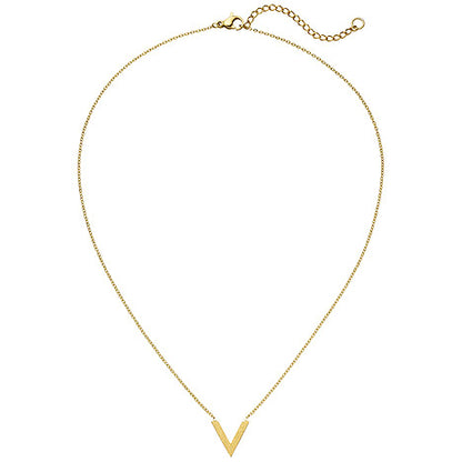 Collier Halskette Edelstahl goldfarben beschichtet 45 cm Kette