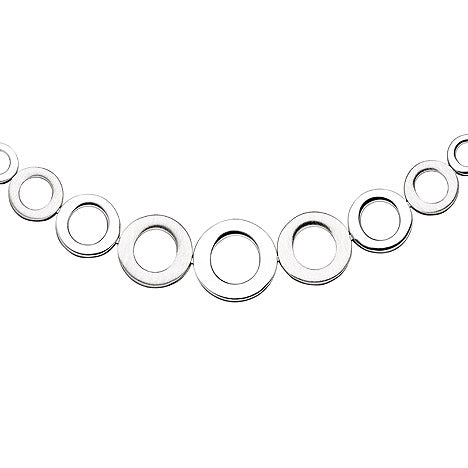 Collier Halskette im Verlauf 925 Sterling Silber 45 cm Kette