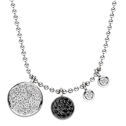 Collier Halskette Kette 585 Gold Weißgold 40 Diamanten Brillanten 43 cm