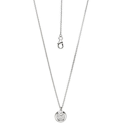 Collier Kette mit Anhänger 585 Gold Weißgold 15 Diamanten Brillanten 43 cm