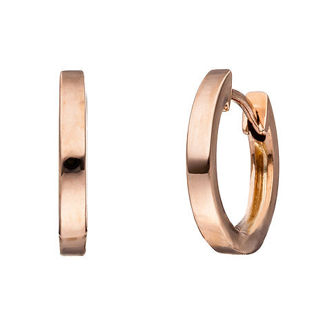 Creolen mit Einhänger 375 Gold Rotgold Weißgold bicolor Ohrringe