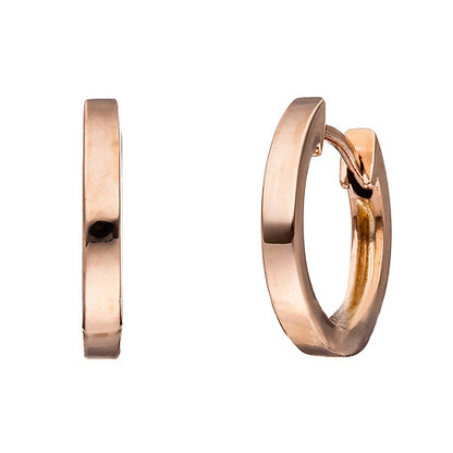 Creolen mit Einhänger 375 Gold Rotgold Weißgold bicolor Ohrringe