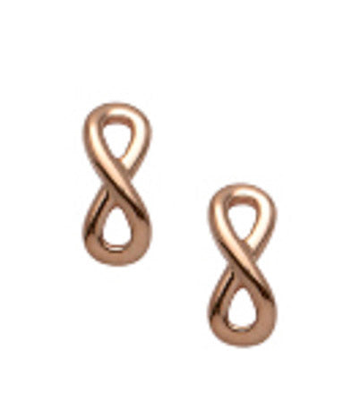 Ohrringe 925 Silber Infinity rosé
