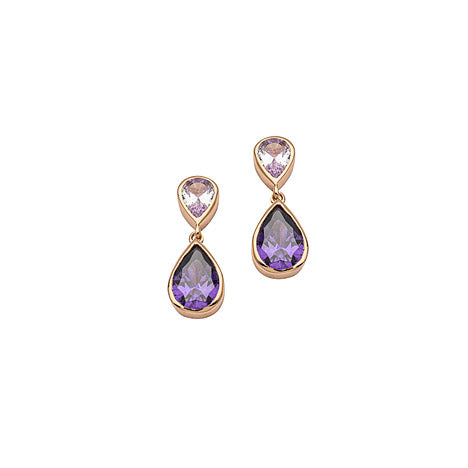 Ohrringe 925 Silber lila