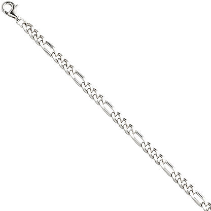 Figaroarmband 925 Sterling Silber diamantiert 21 cm Armband Silberarmband