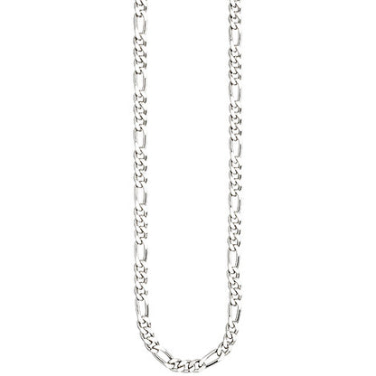 Figarokette 925 Silber diamantiert 50 cm Kette Halskette Silberkette Karabiner