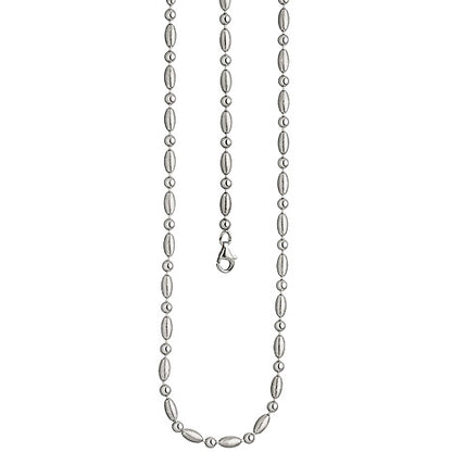 Halskette Kette 925 Sterling Silber mattiert 45 cm Silberkette Karabiner