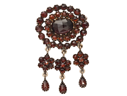 Brosche Granat 925