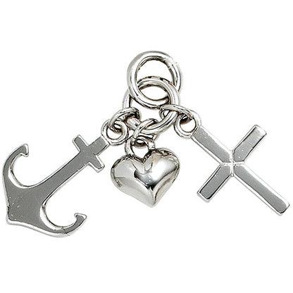Kinder Anhänger Glaube Liebe Hoffnung 925 Silber Kinderanhänger mit Kette 42 cm
