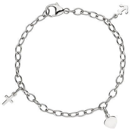 Kinder Armband Glaube Liebe Hoffnung 925 Sterling Silber 16 cm