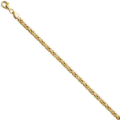 Königsarmband 925 Sterling Silber gold vergoldet diamantiert 19 cm Armband