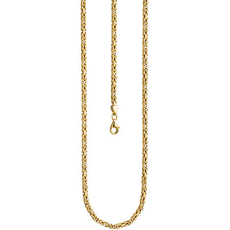 Königskette 925 Sterling Silber gold vergoldet 3 2 mm 45 cm Kette Halskette