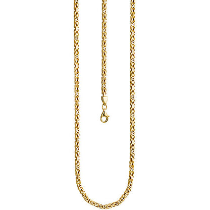 Königskette 925 Sterling Silber gold vergoldet 3 2 mm 45 cm Kette Halskette