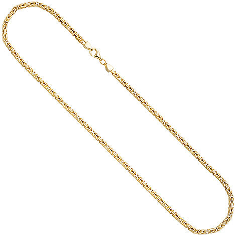 Königskette 925 Sterling Silber gold vergoldet 3 2 mm 45 cm Kette Halskette