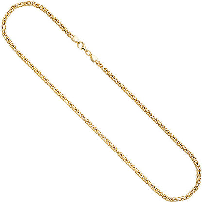 Königskette 925 Sterling Silber gold vergoldet 3 2 mm 45 cm Kette Halskette