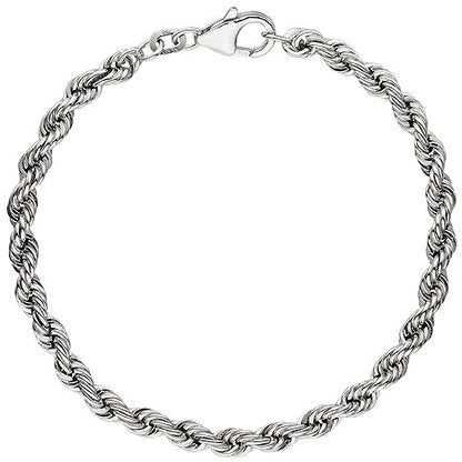 Kordelarmband 925 Sterling Silber massiv 21 cm Armband Silberarmband