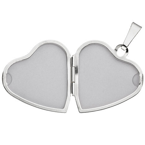 Medaillon Herz Anhänger zum Öffnen für 2 Fotos 925 Silber mit Kette 60 cm