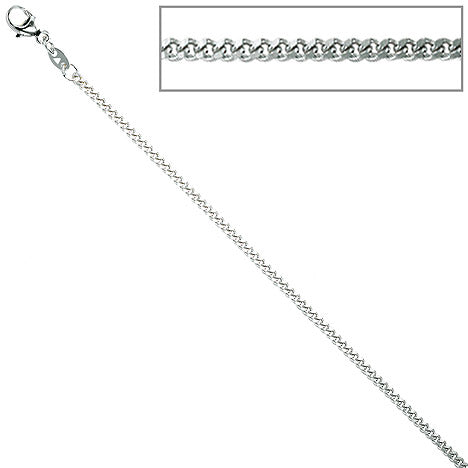Panzerkette 925 Silber 1 7 mm 45 cm Kette Halskette Silberkette Karabiner
