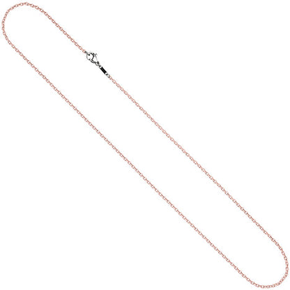 Rundankerkette Edelstahl rosa lackiert 42 cm Kette Halskette Karabiner