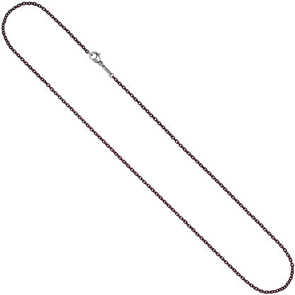 Rundankerkette Edelstahl rot weinrot lackiert 42 cm Kette Halskette Karabiner