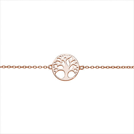 Armband 925 Silber Lebensbaum rosé