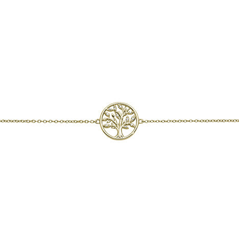 Armband 925 Silber Lebensbaum gold