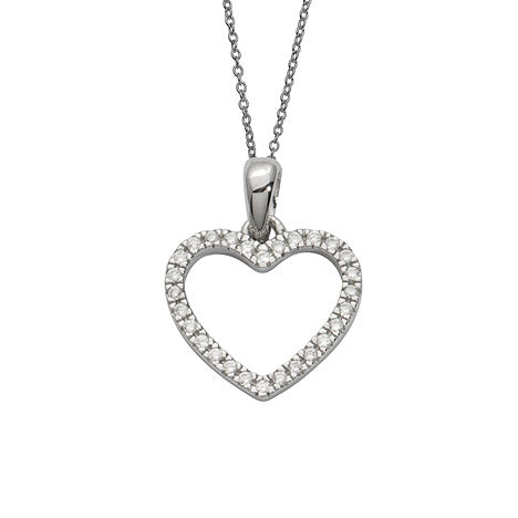 Collier 925 Silber Herz groß