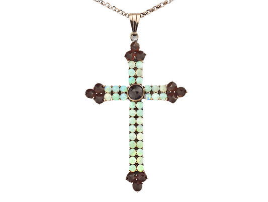 Collier Kette mit Anhänger Granat Opal 925