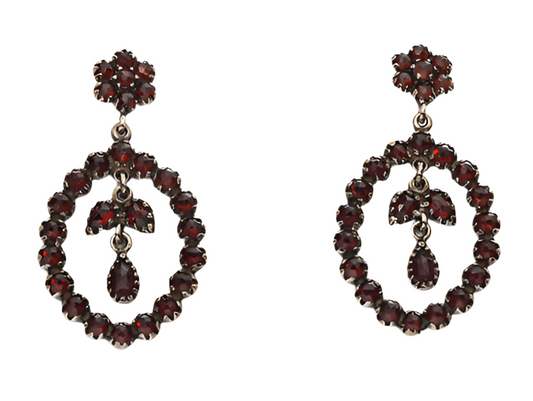Ohrringe Granat 925