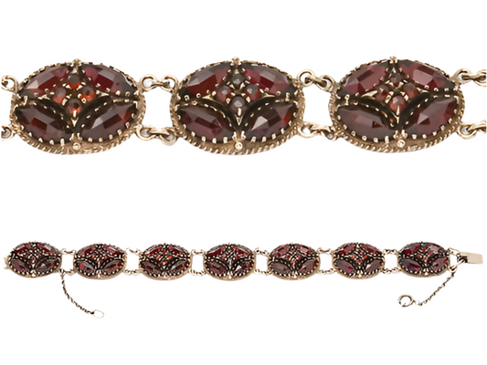 Armband Granat 925